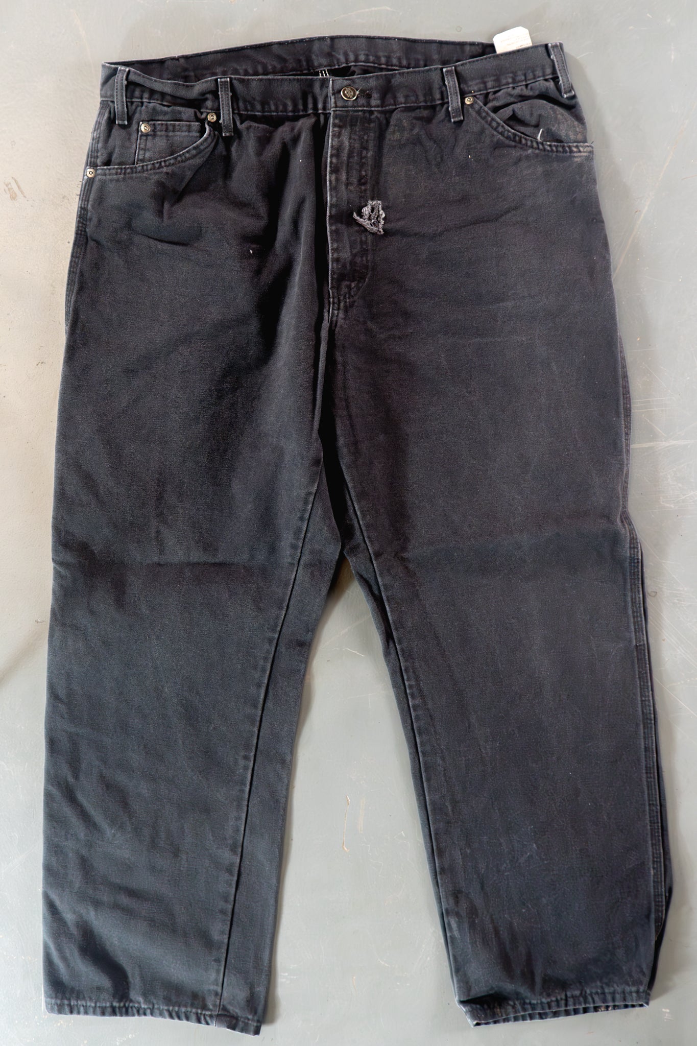 Dickies Vintage Carpenter Baggy Trousers– 90s Y2K - Black - W38, L29