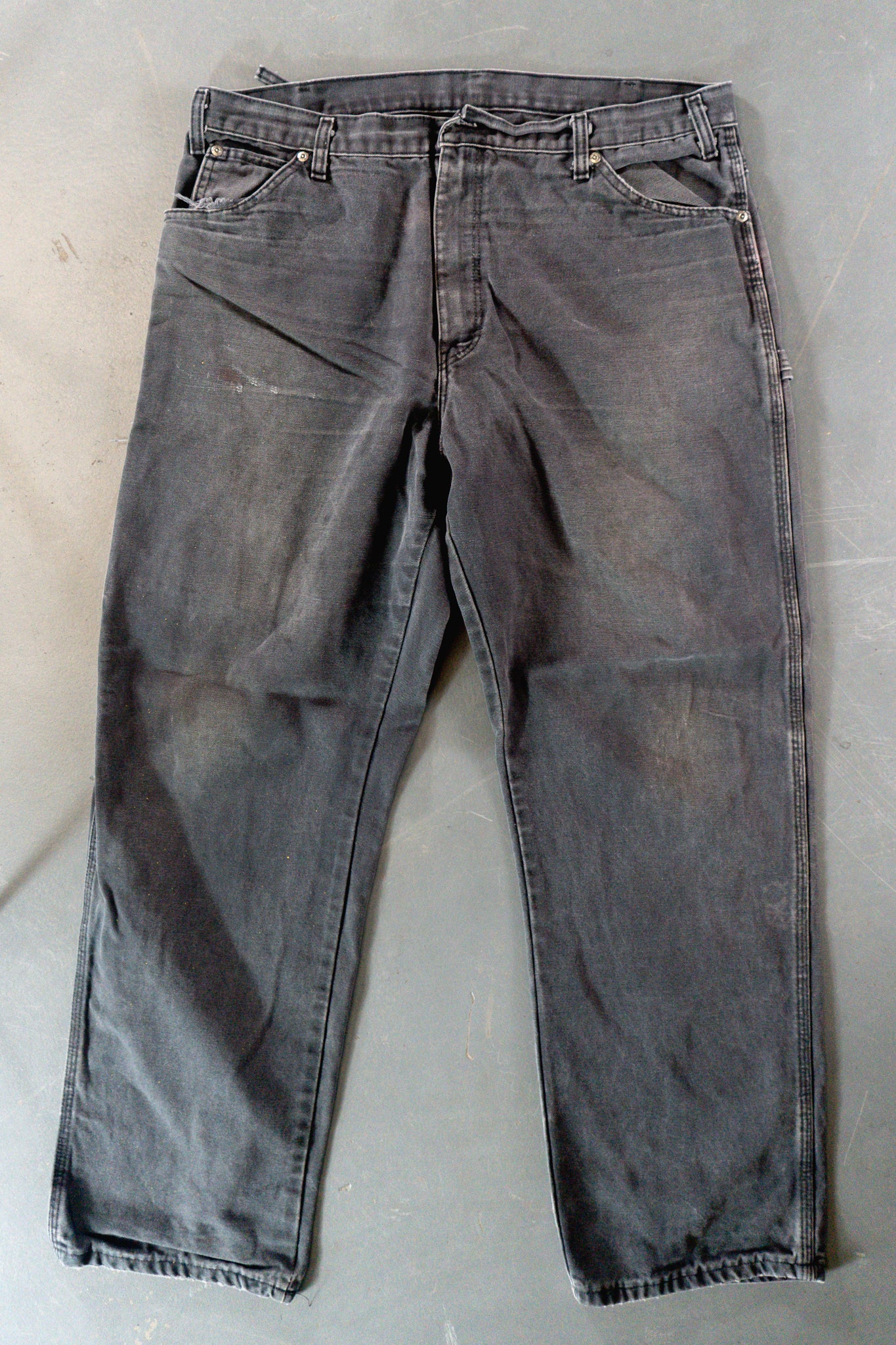 Dickies Vintage Carpenter Baggy Trousers– 90s Y2K - Black - W35, L31