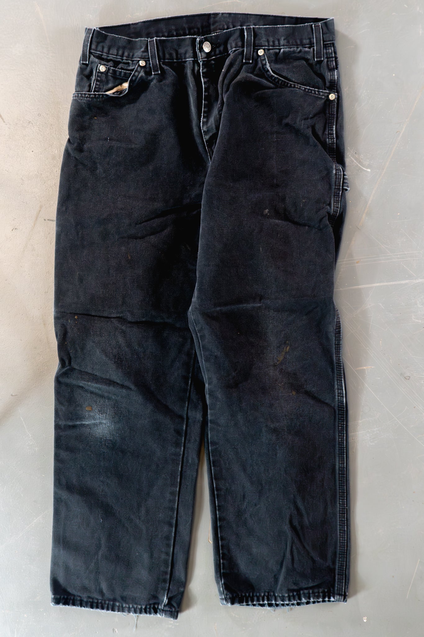 Dickies Vintage Carpenter Baggy Trousers– 90s Y2K - Black - W30, L29