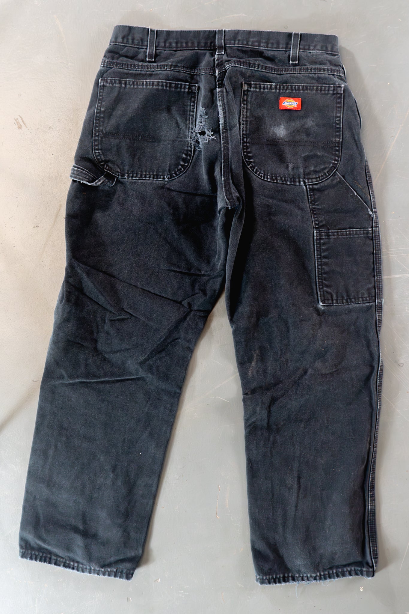 Dickies Vintage Carpenter Baggy Trousers– 90s Y2K - Black - W30, L29