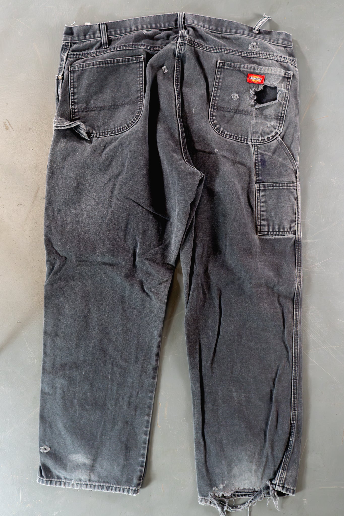 Dickies Vintage Carpenter Baggy Trousers– 90s Y2K - Black - W40, L31