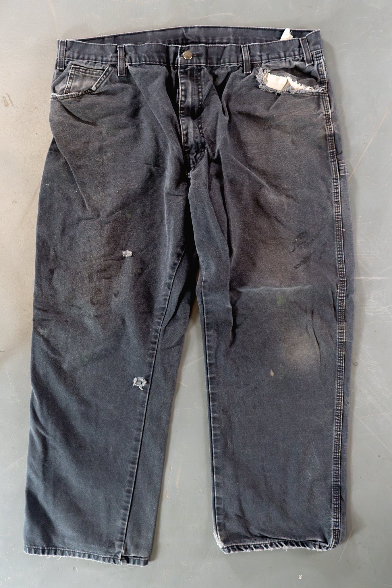 Dickies Vintage Carpenter Baggy Trousers– 90s Y2K - Black - W38, L27