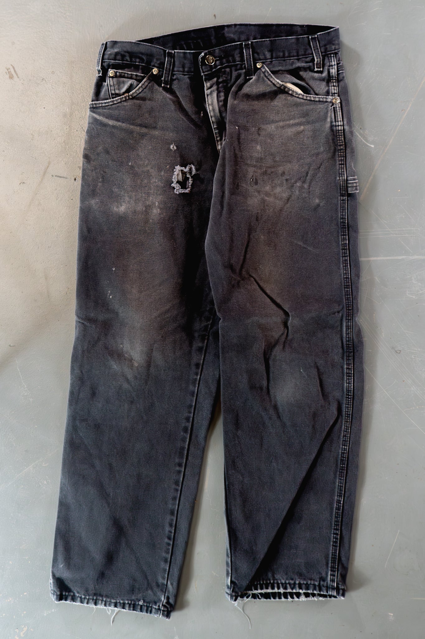 Dickies Vintage Carpenter Baggy Trousers– 90s Y2K - Black - W30, L38