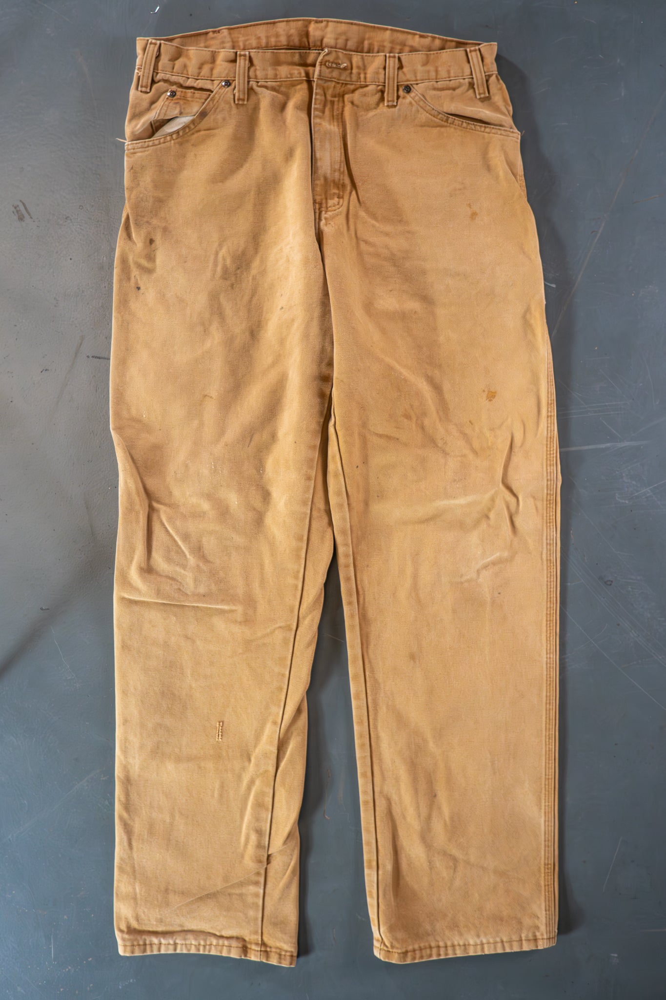 Dickies Vintage Carpenter Baggy Trousers– 90s Y2K - Tan - W32, L33