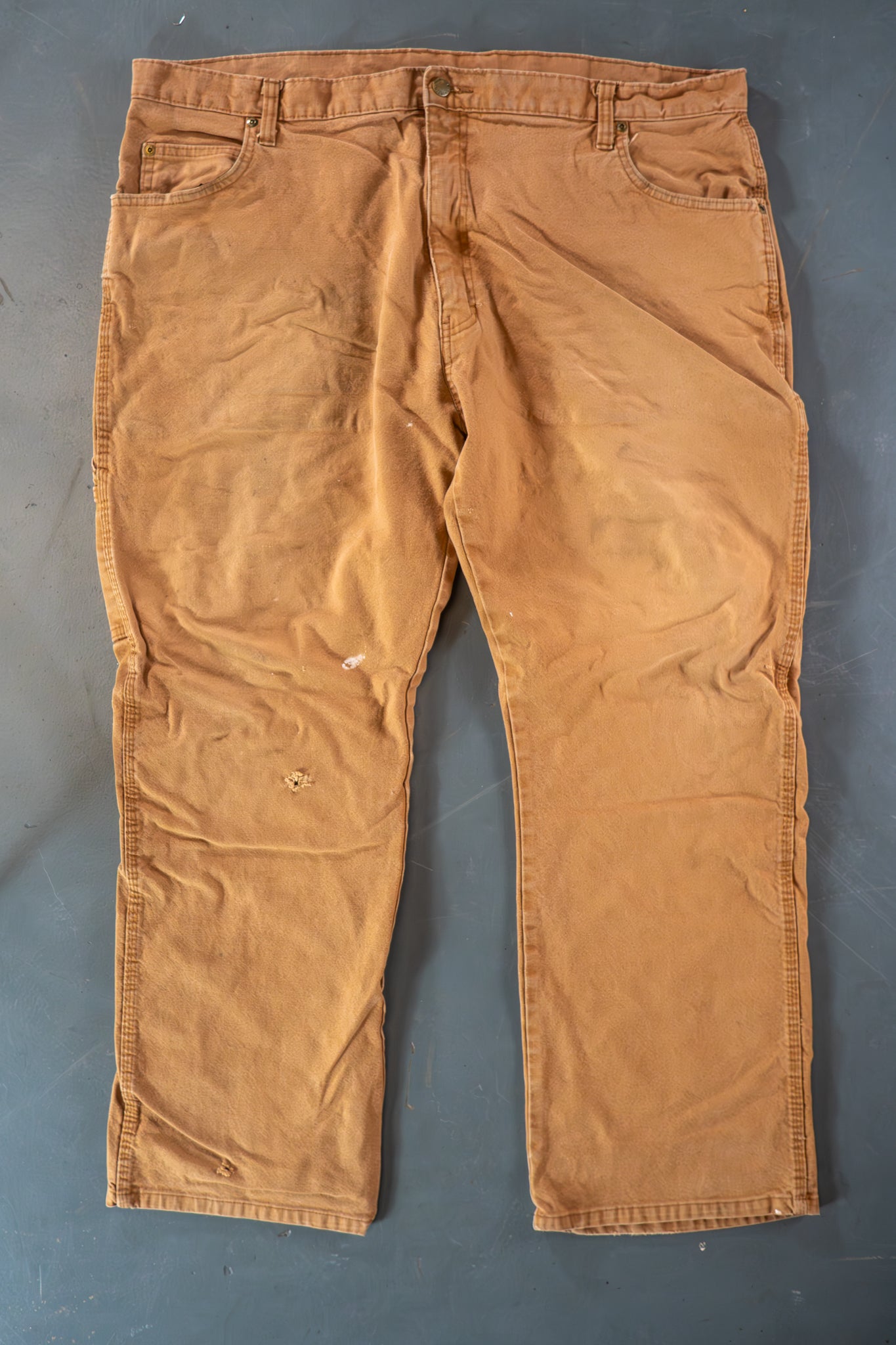 Dickies Vintage Carpenter Baggy Trousers– 90s Y2K - Tan - W42, L29