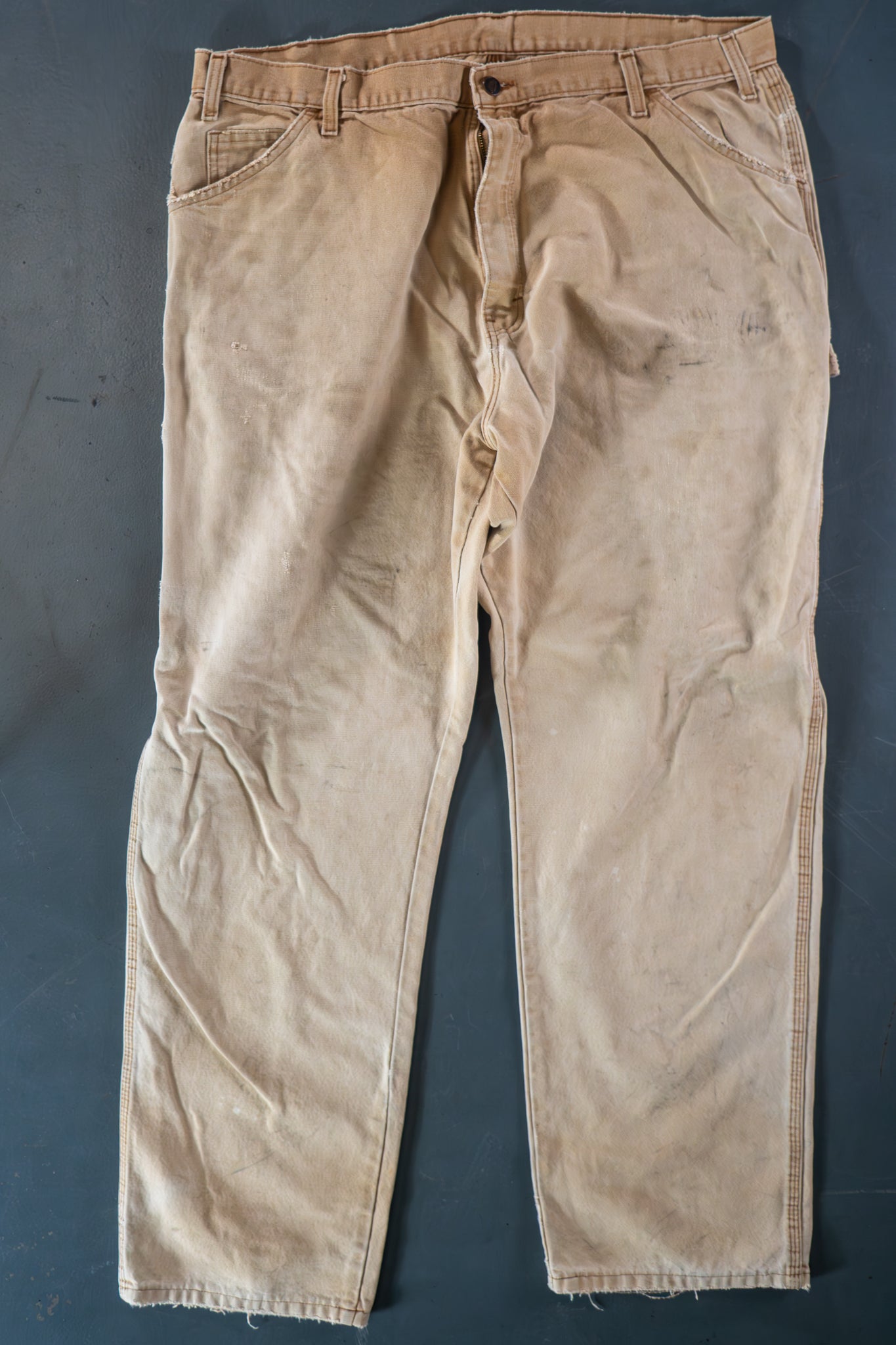 Dickies Vintage Carpenter Baggy Trousers– 90s Y2K - Tan - W38, L30
