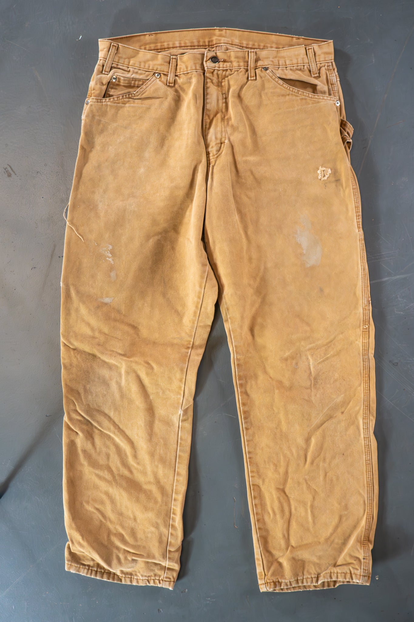 Dickies Vintage Carpenter Baggy Trousers– 90s Y2K - Tan - W34, L30