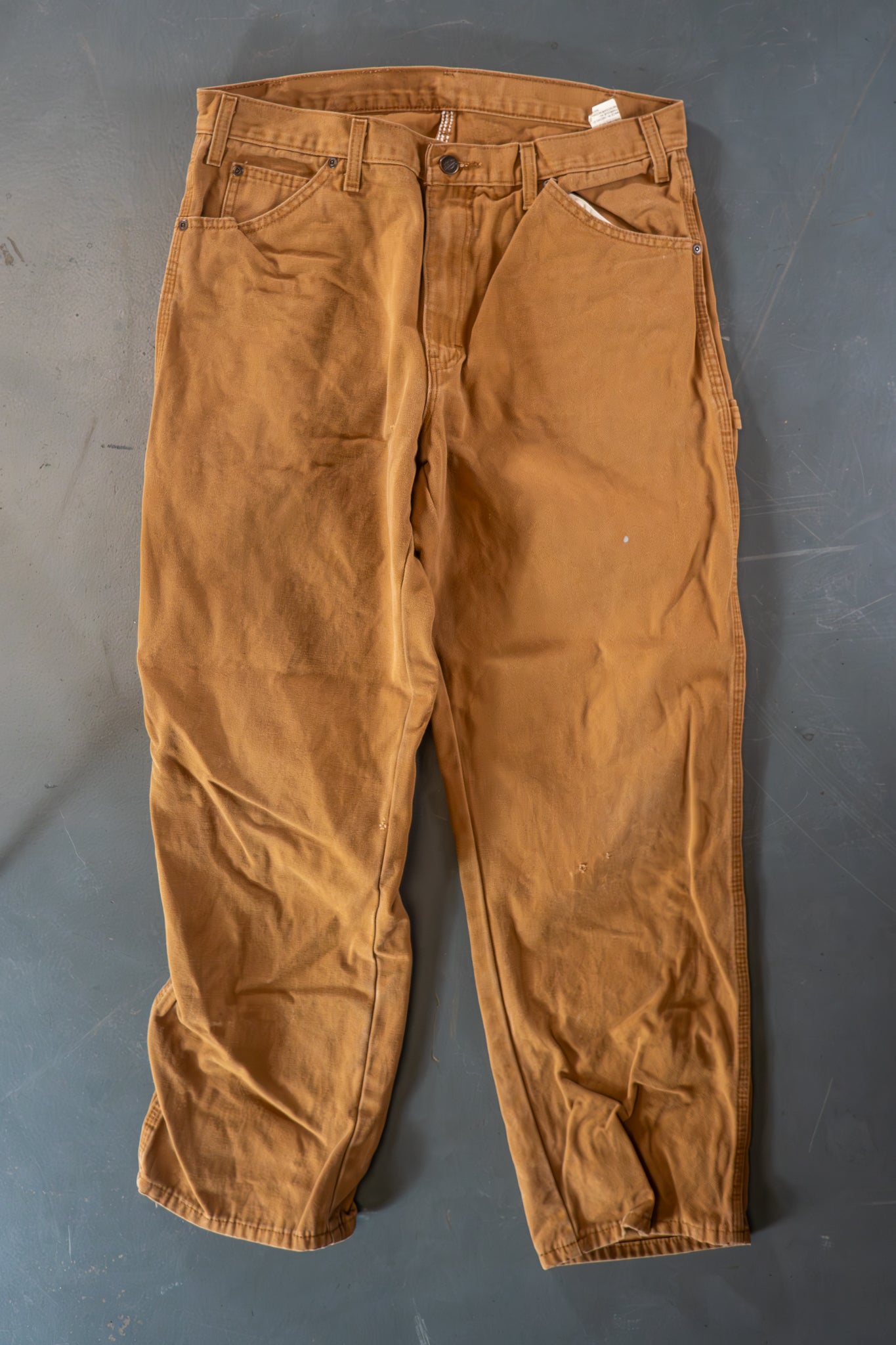 Dickies Vintage Carpenter Baggy Trousers– 90s Y2K - Tan - W32, L29