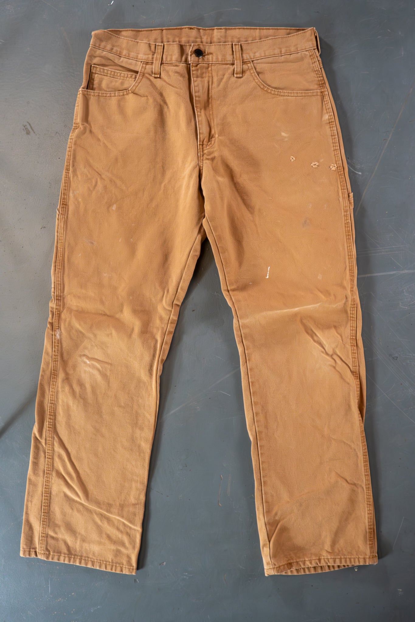 Dickies Vintage Carpenter Baggy Trousers– 90s Y2K - Tan - W33, L30