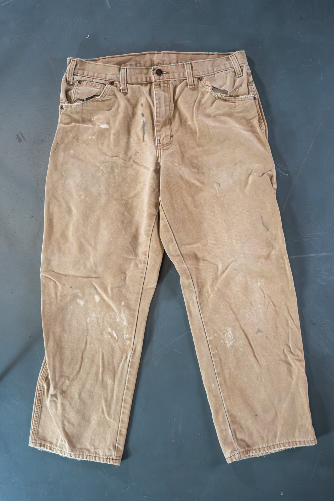 Dickies Vintage Carpenter Baggy Trousers– 90s Y2K - Tan - W32, L28