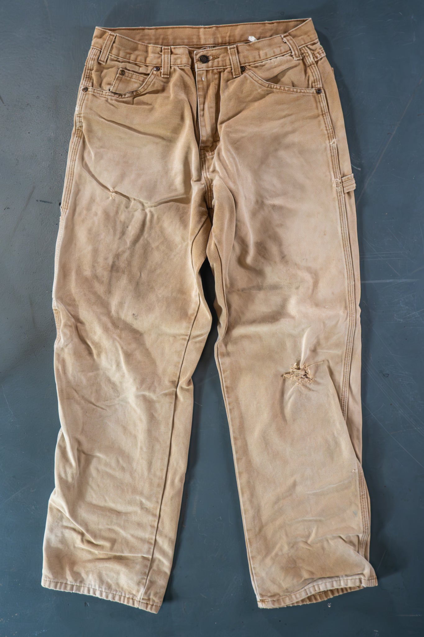Dickies Vintage Carpenter Baggy Trousers– 90s Y2K - Tan - W28, L30