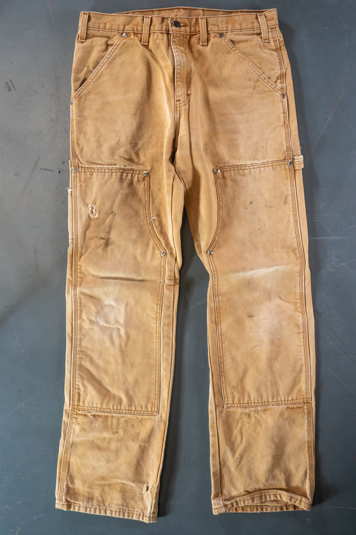 Dickies Vintage Carpenter Baggy Trousers– 90s Y2K - Tan - W32, L33