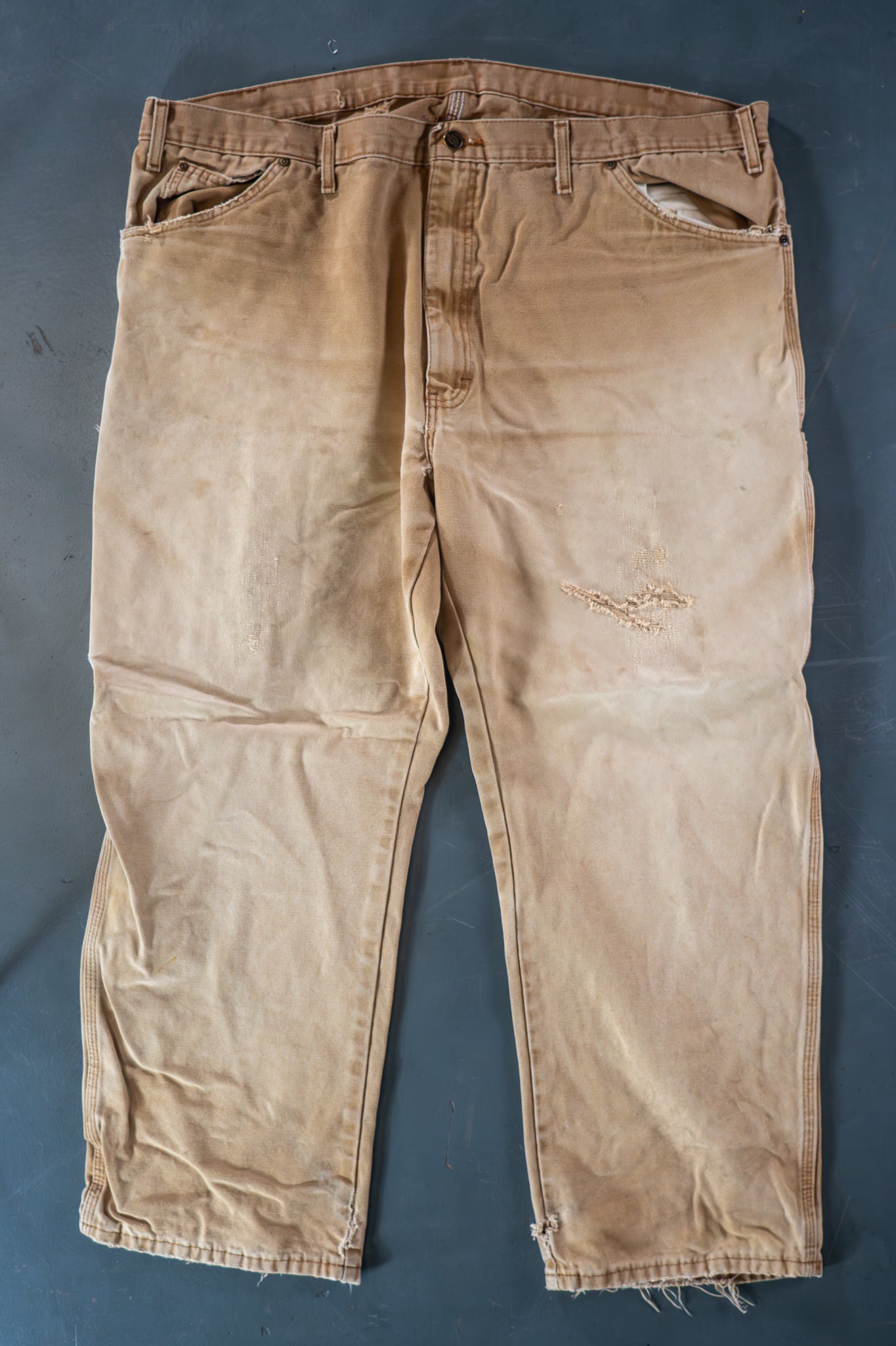 Dickies Vintage Carpenter Baggy Trousers– 90s Y2K - Tan - W44, L28