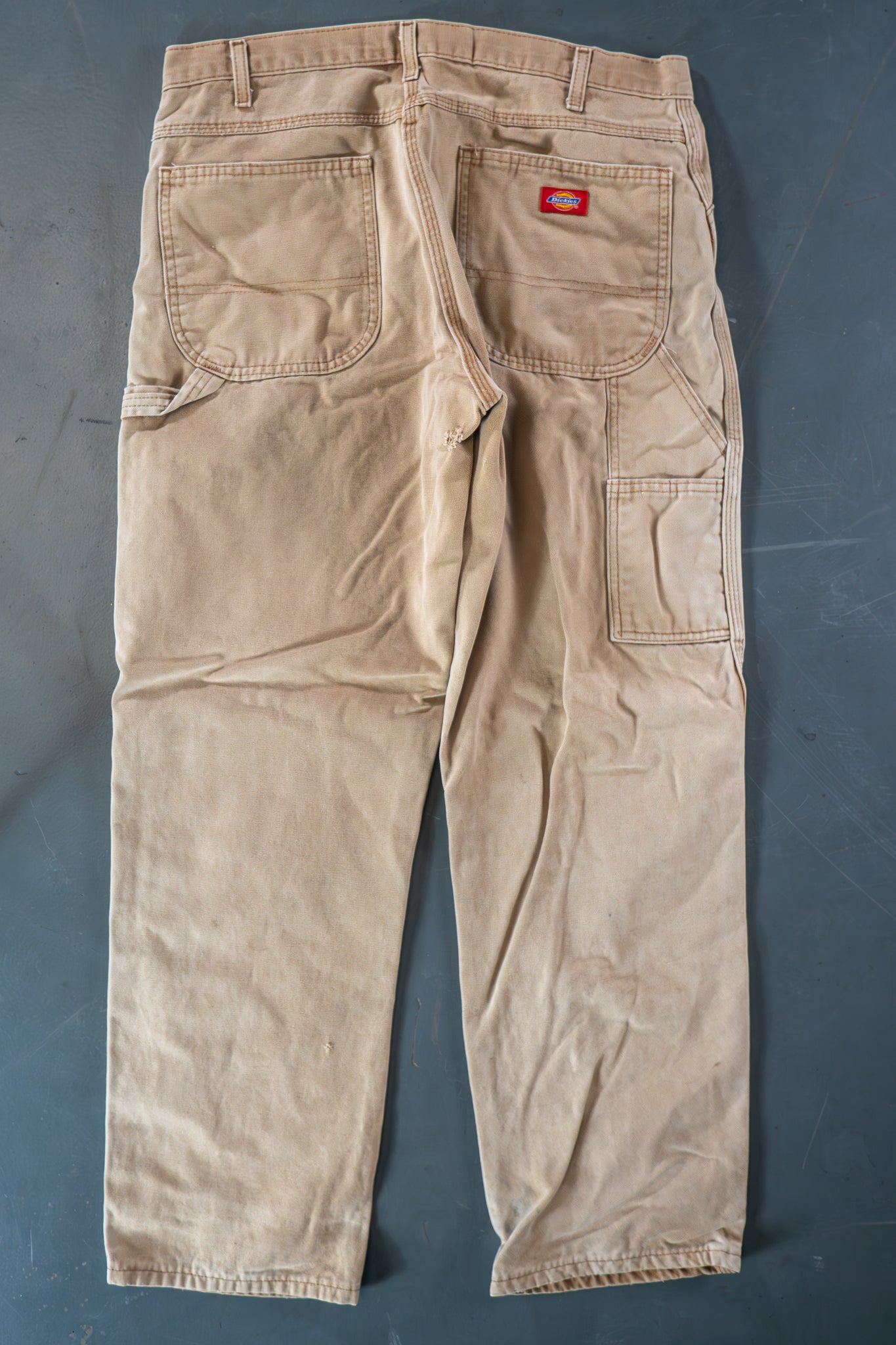 Dickies Vintage Carpenter Baggy Trousers– 90s Y2K - Tan - W34, L31