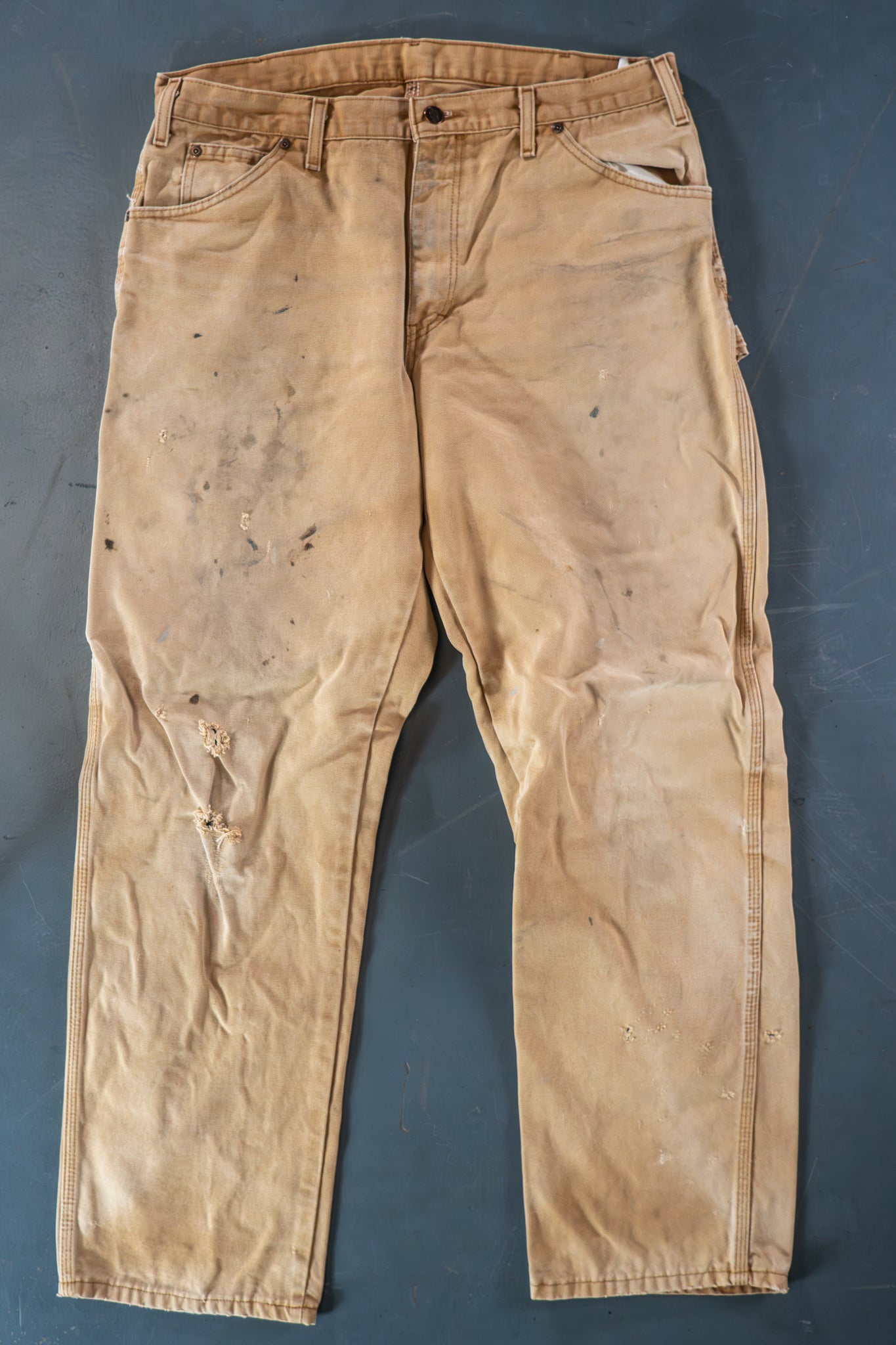 Dickies Vintage Carpenter Baggy Trousers– 90s Y2K - Tan - W32, L30