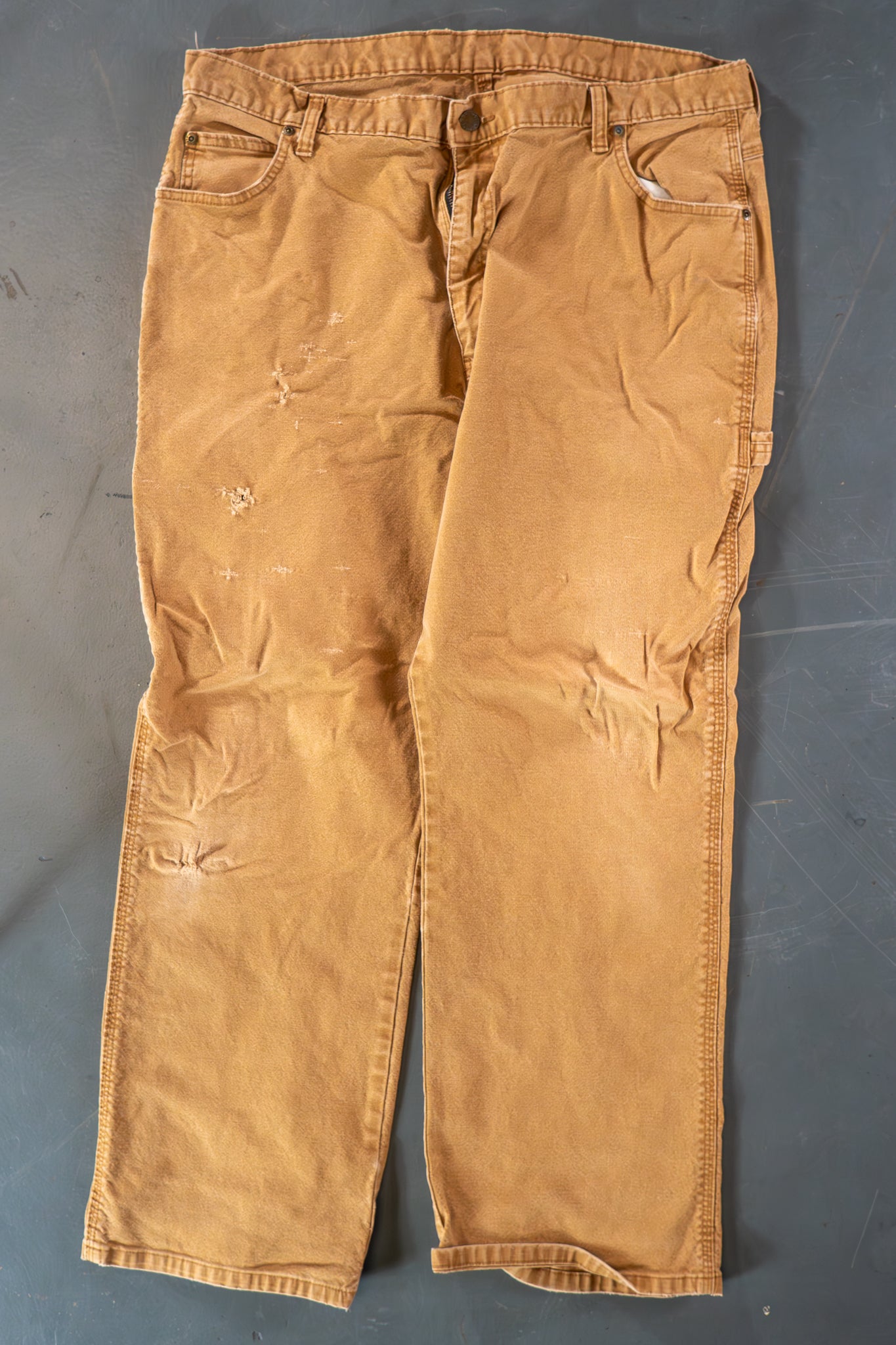Dickies Vintage Carpenter Baggy Trousers– 90s Y2K - Tan - W36, L28