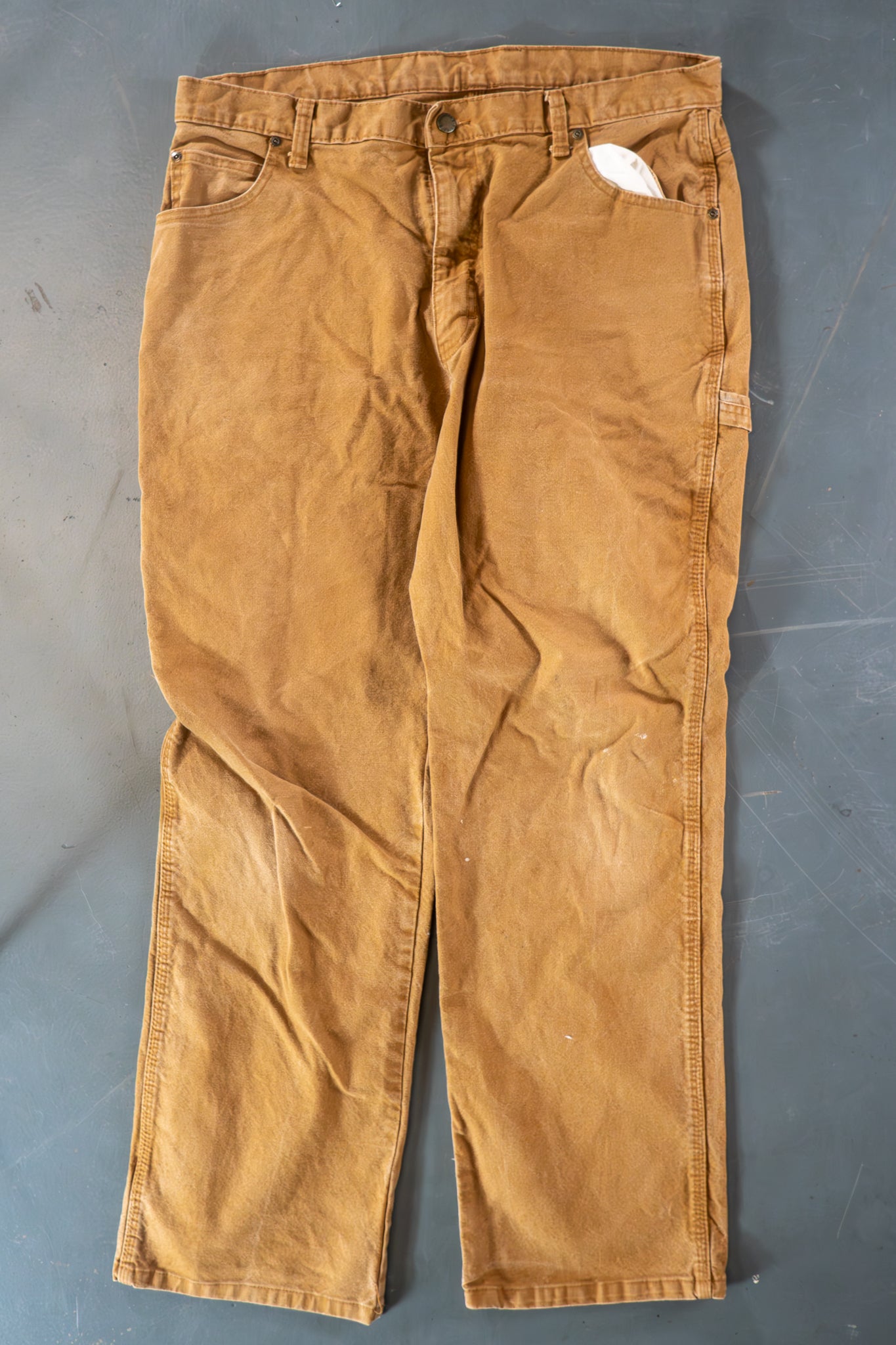 Dickies Vintage Carpenter Baggy Trousers– 90s Y2K - Tan - W34, L31
