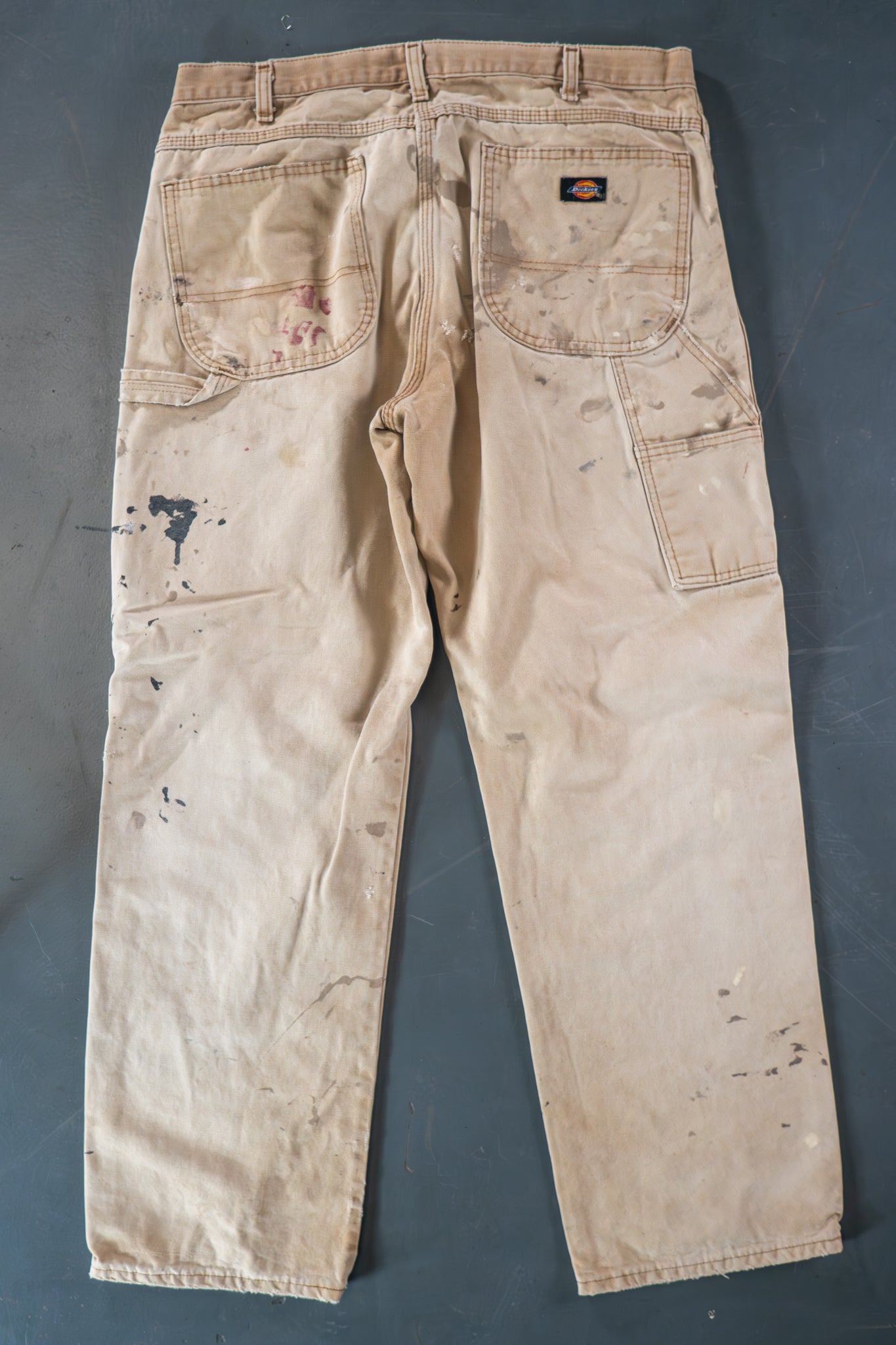 Dickies Vintage Carpenter Baggy Trousers– 90s Y2K - Tan - W34, L30