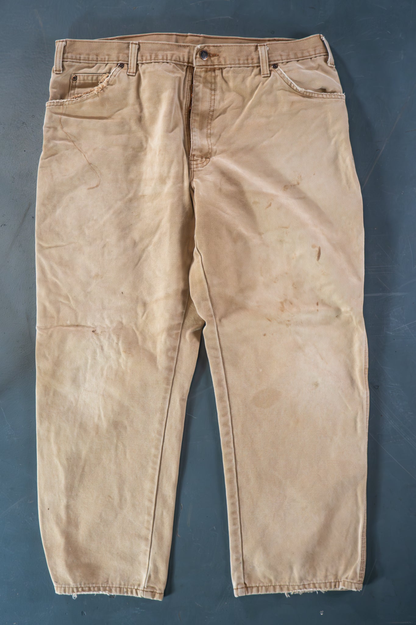 Dickies Vintage Carpenter Baggy Trousers– 90s Y2K - Tan - W36, L28