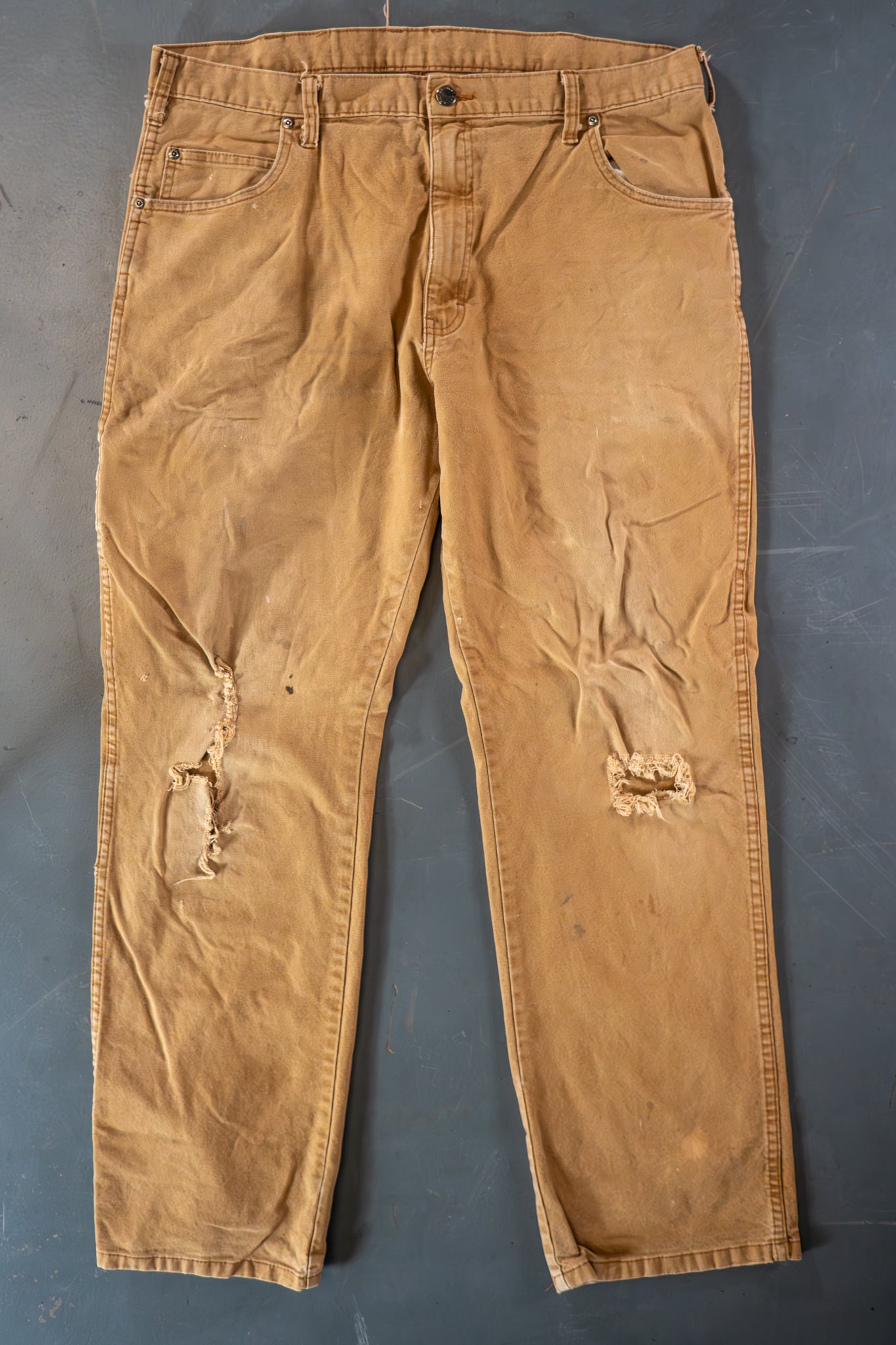 Dickies Vintage Carpenter Baggy Trousers– 90s Y2K - Tan - W36, L30