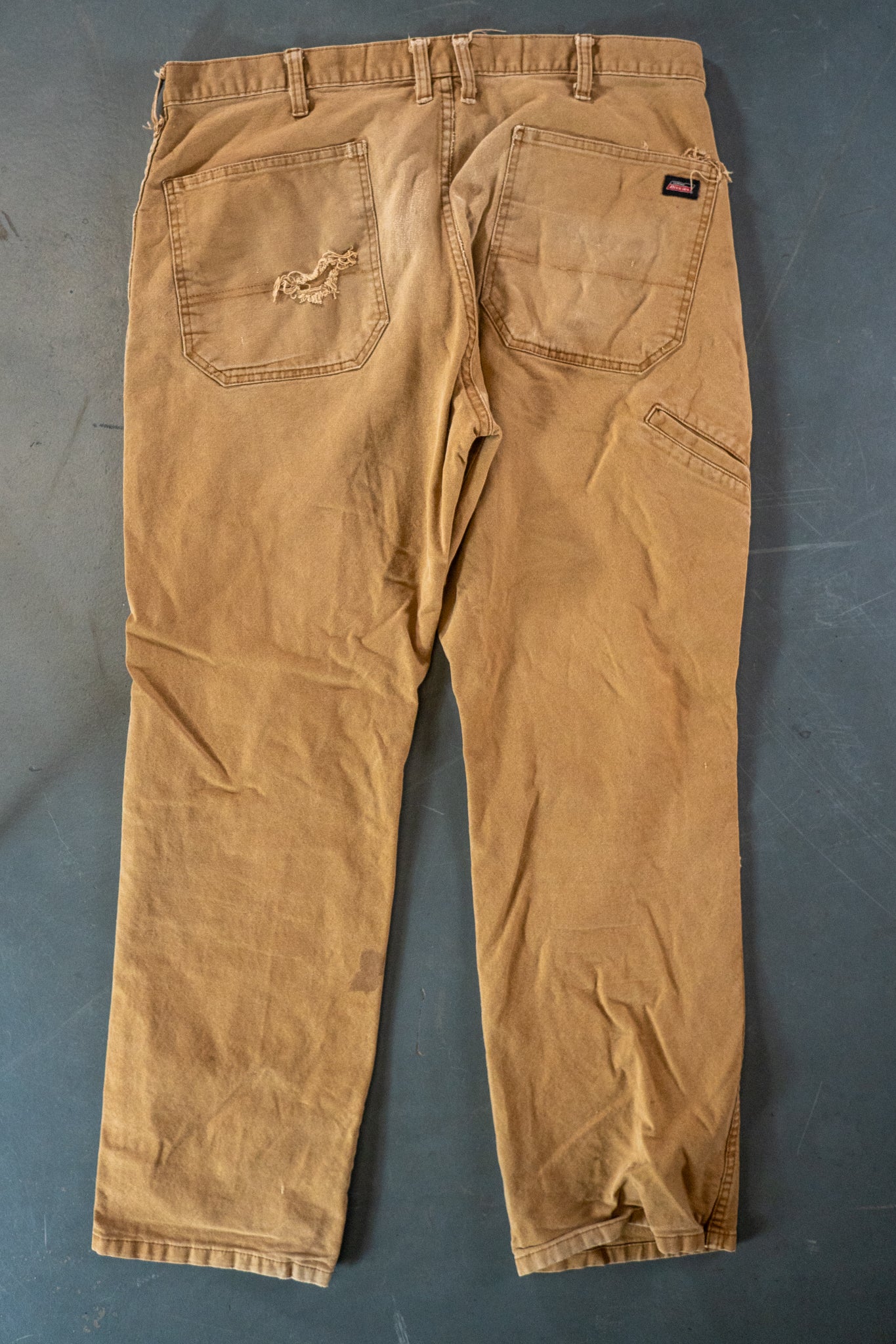 Dickies Vintage Carpenter Baggy Trousers– 90s Y2K - Tan - W36, L30