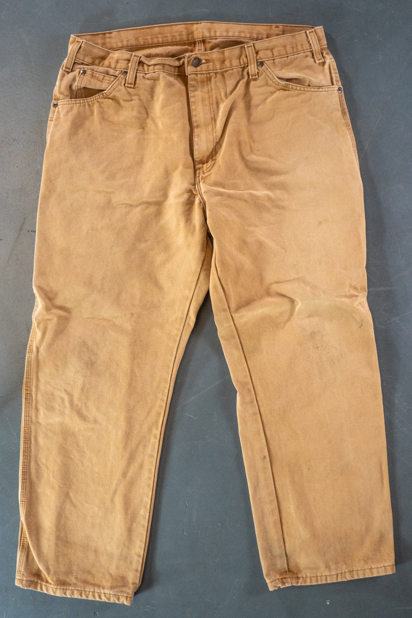 Dickies Vintage Carpenter Baggy Trousers– 90s Y2K - Tan - W36, L29