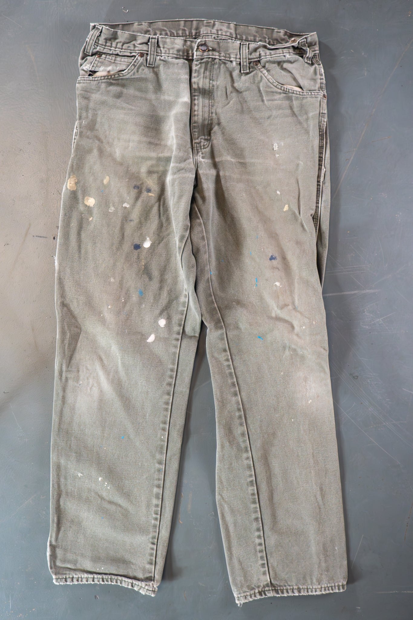 Dickies Vintage Carpenter Baggy Trousers– 90s Y2K - Green - W34, L32