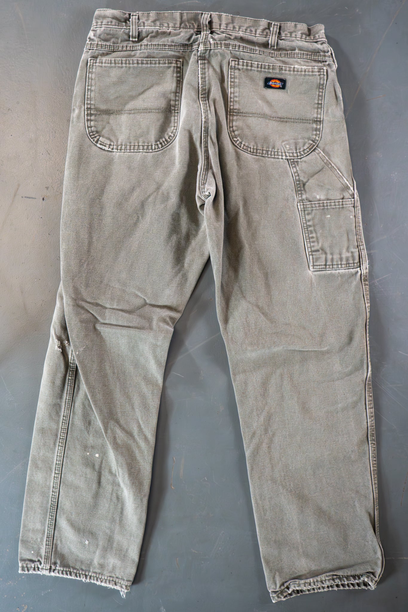 Dickies Vintage Carpenter Baggy Trousers– 90s Y2K - Green - W34, L32