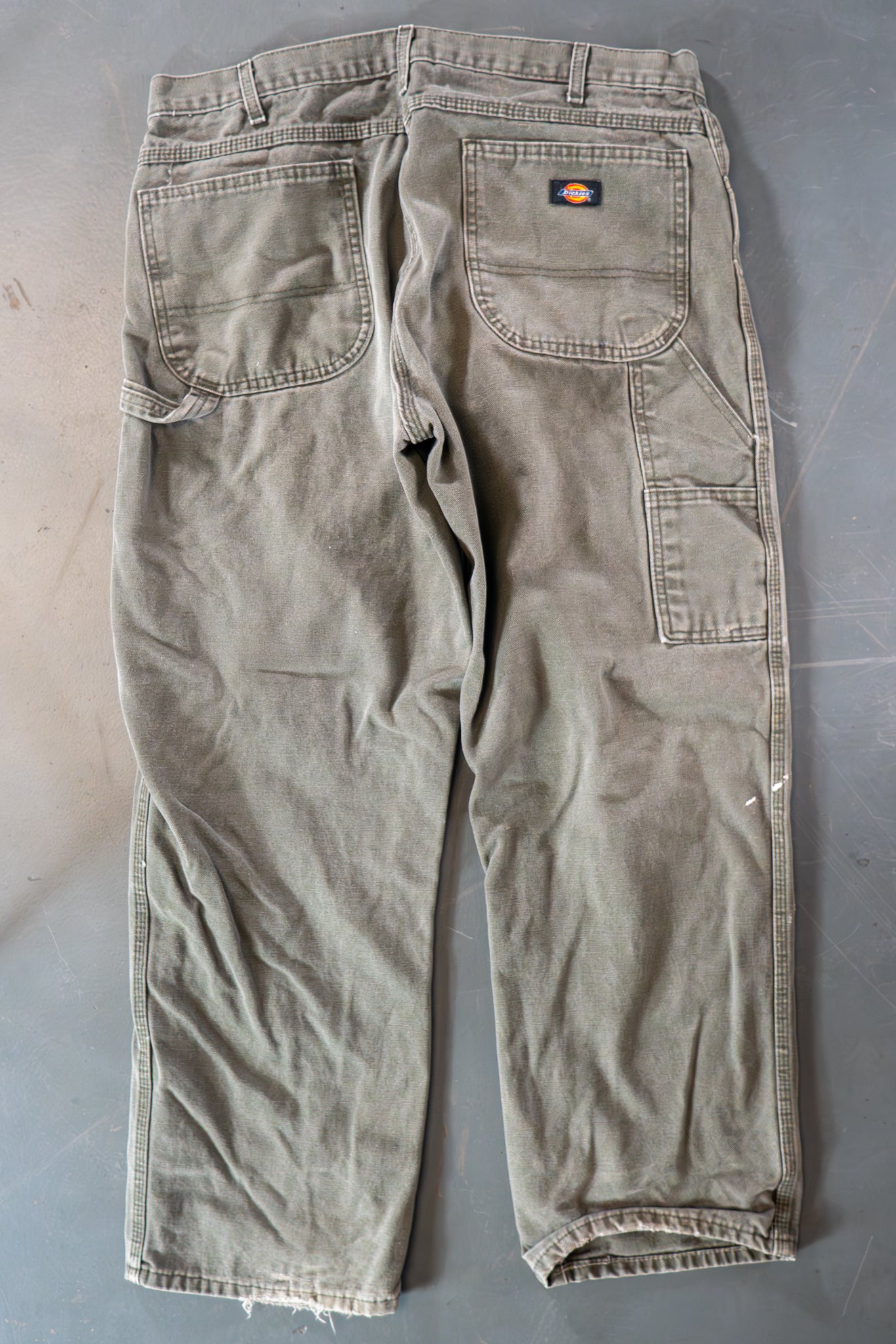 Dickies Vintage Carpenter Baggy Trousers– 90s Y2K - Green - W34, L28