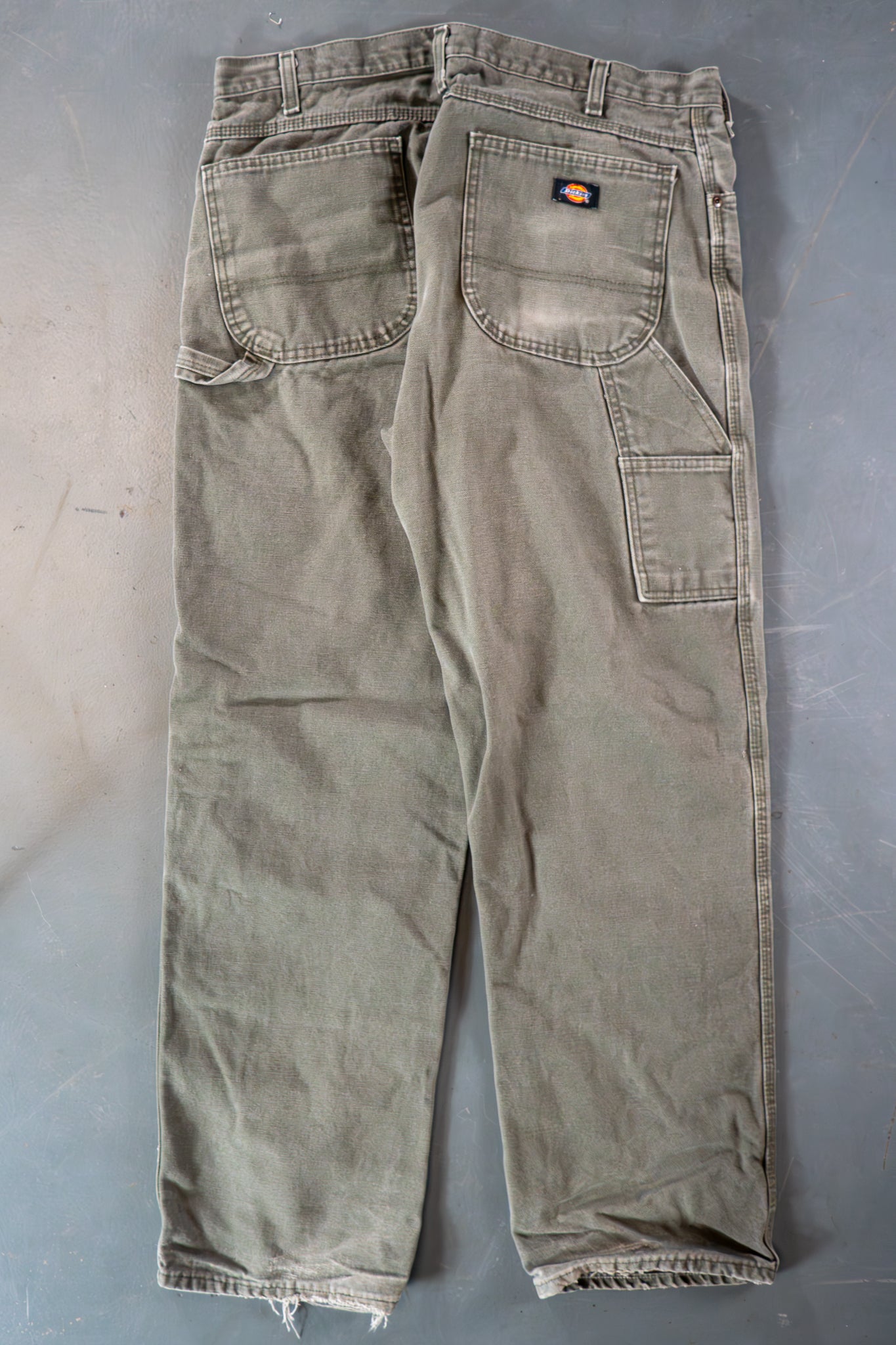 Dickies Vintage Carpenter Baggy Trousers– 90s Y2K - Green - W34, L31