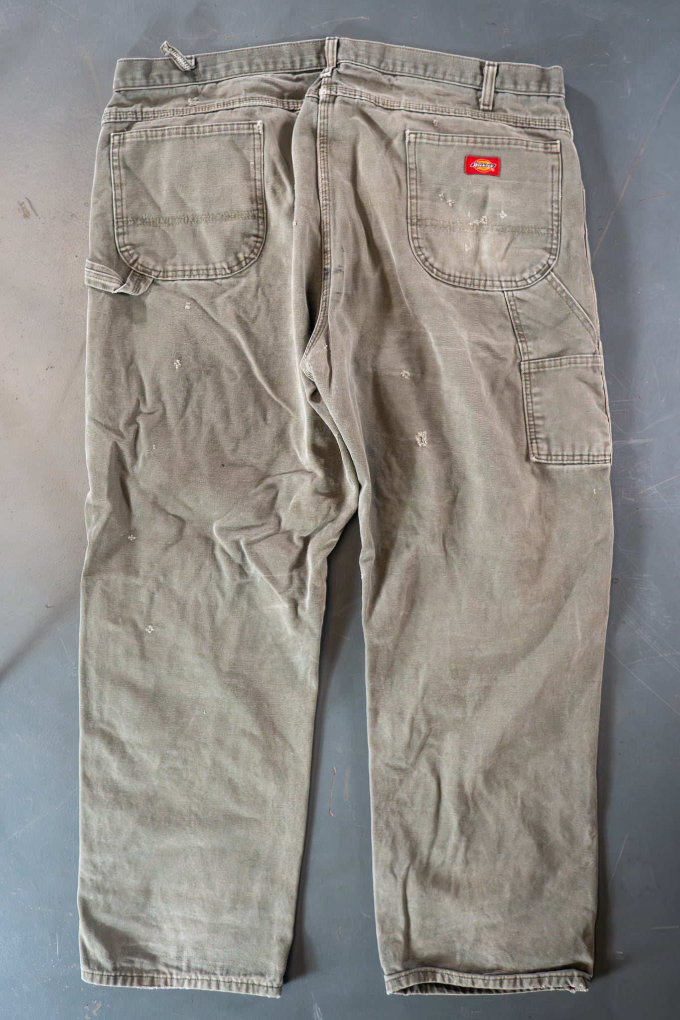 Dickies Vintage Carpenter Baggy Trousers– 90s Y2K - Green - W42, L30