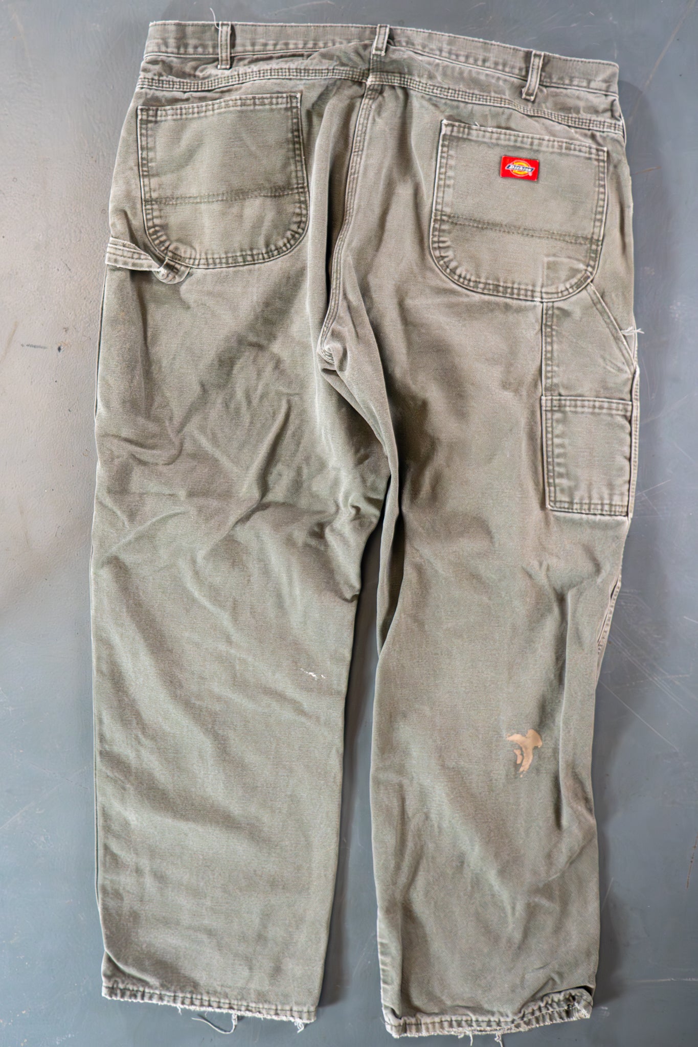 Dickies Vintage Carpenter Baggy Trousers– 90s Y2K - Green - W39, L30