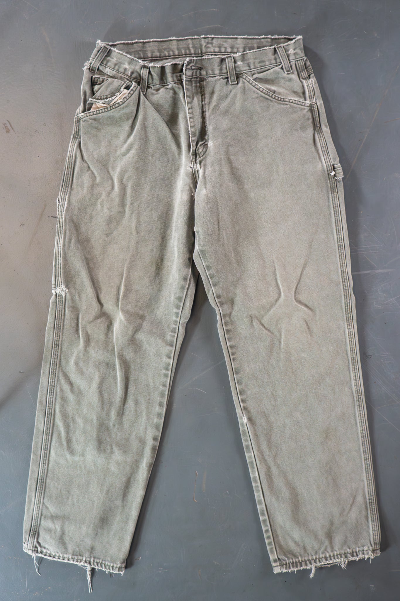 Dickies Vintage Carpenter Baggy Trousers– 90s Y2K - Green - W30, L29