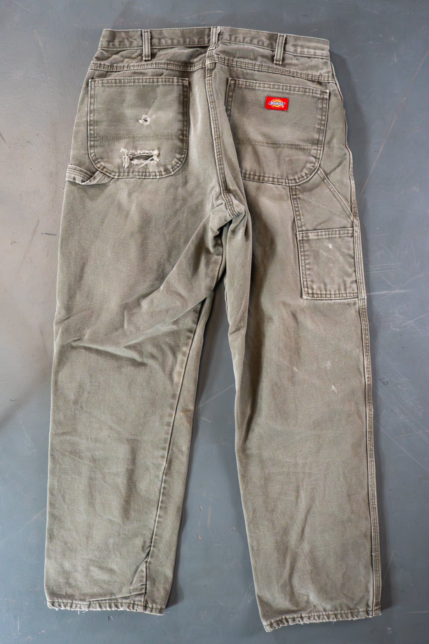Dickies Vintage Carpenter Baggy Trousers– 90s Y2K - Green - W30, L30