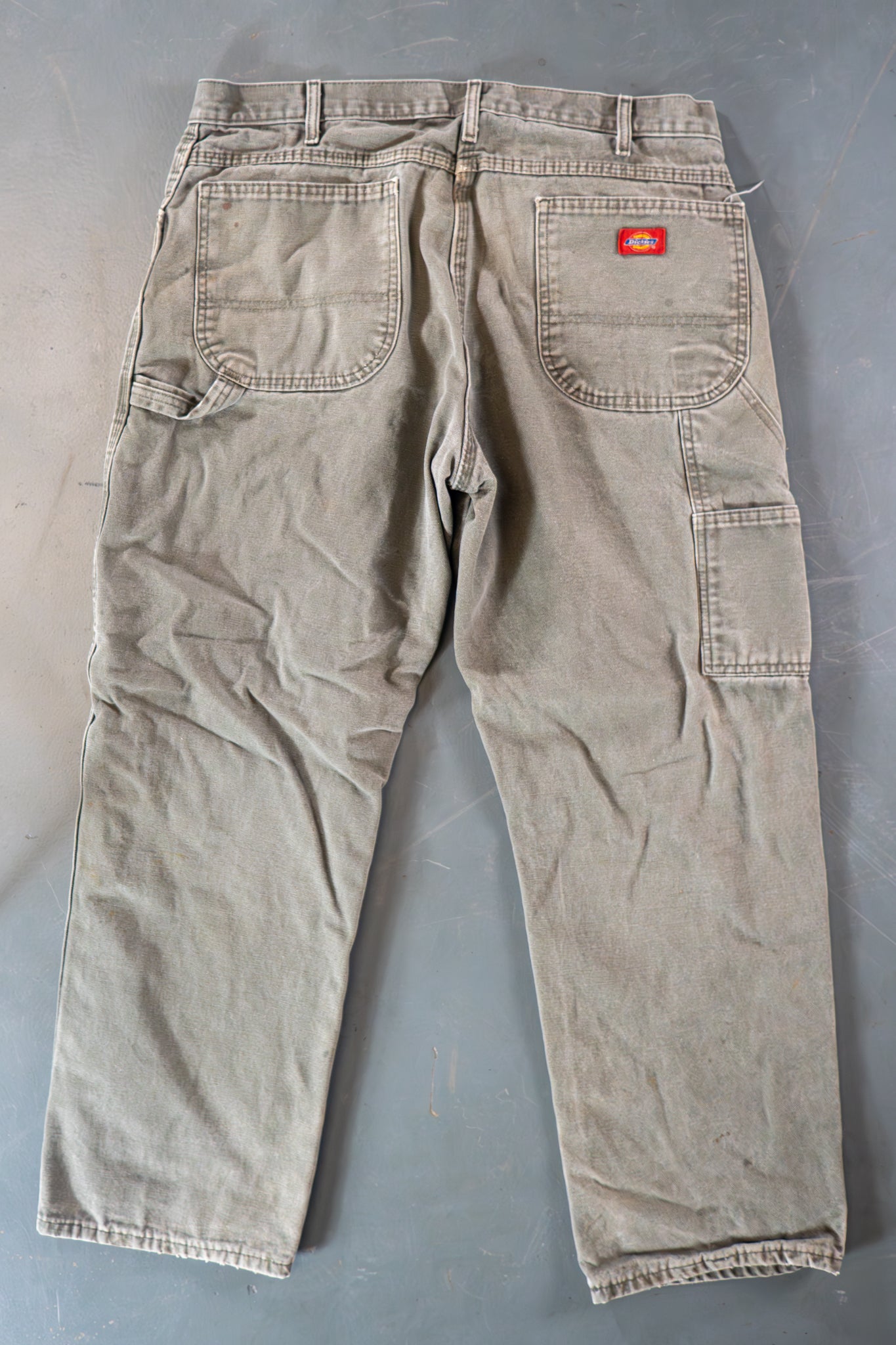 Dickies Vintage Carpenter Baggy Trousers– 90s Y2K - Green - W34, L28