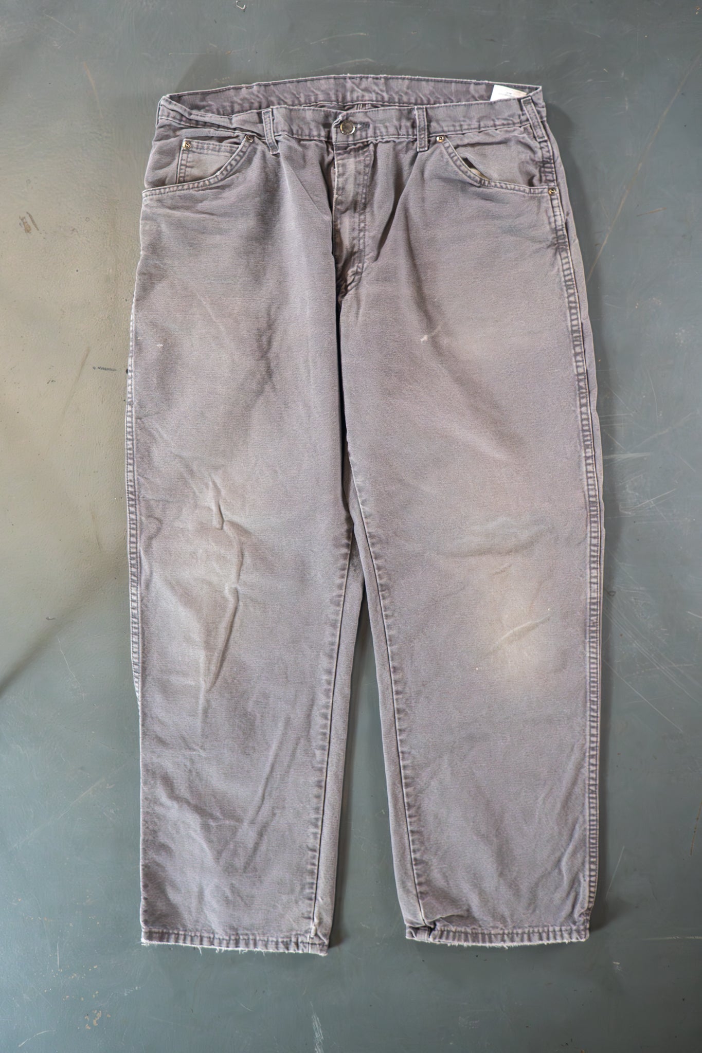 Dickies Vintage Carpenter Baggy Trousers– 90s Y2K - Grey - W34, L29