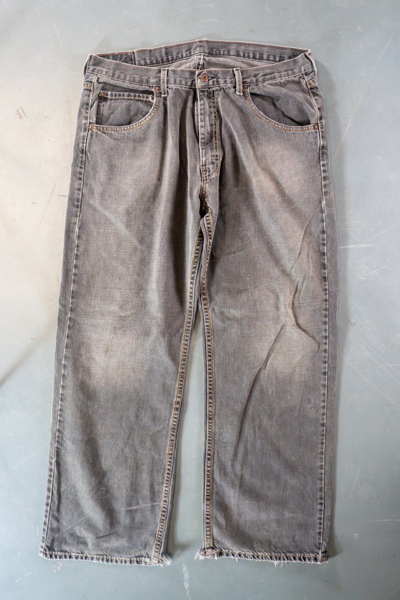 Dickies Vintage Carpenter Baggy Trousers– 90s Y2K - Grey - W34, L31