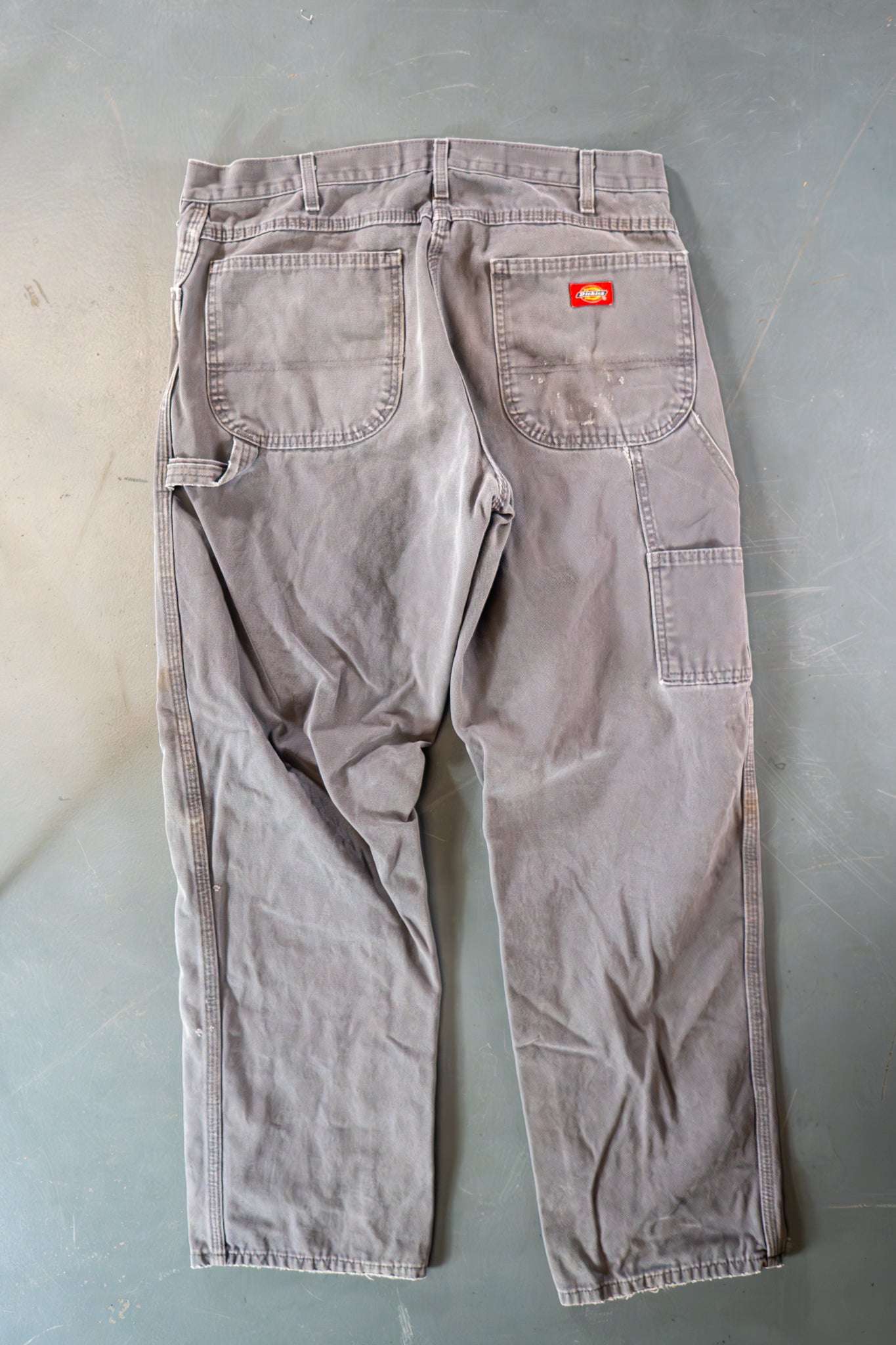 Dickies Vintage Carpenter Baggy Trousers– 90s Y2K - Grey - W34, L31