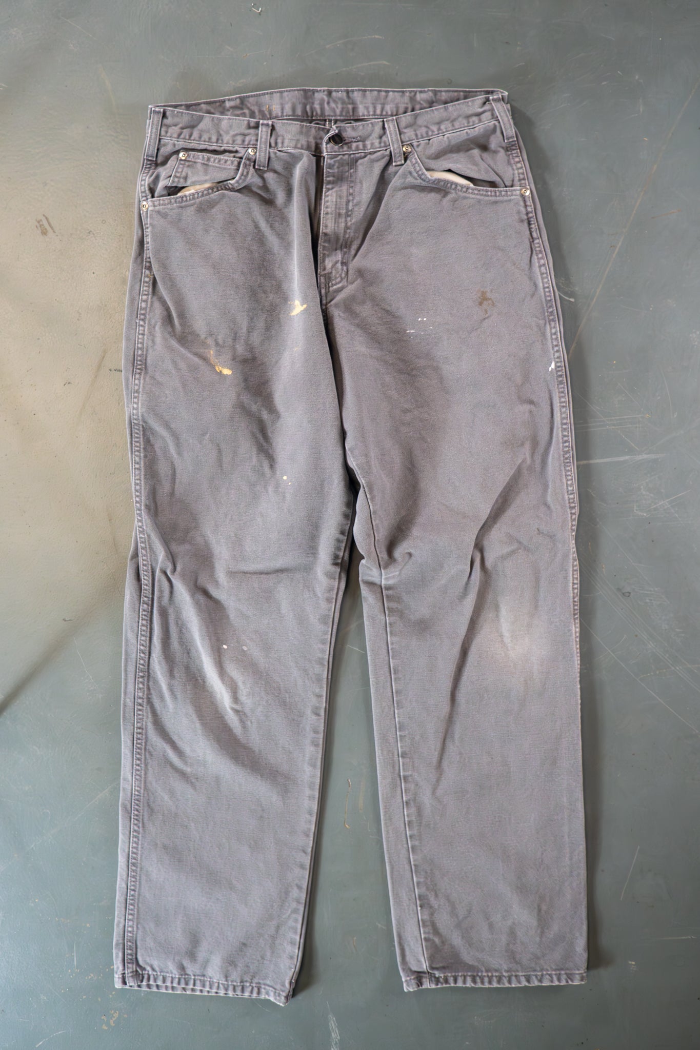 Dickies Vintage Carpenter Baggy Trousers– 90s Y2K - Grey - W32, L31