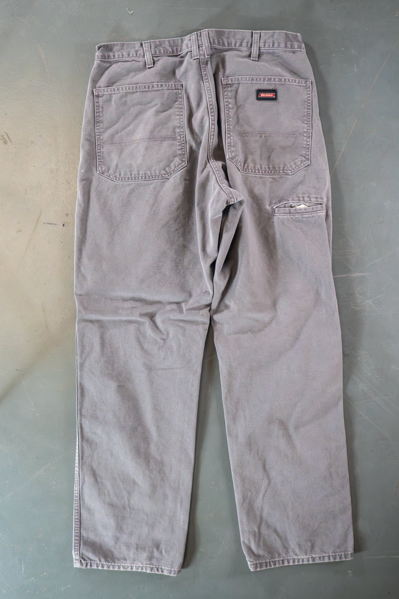 Dickies Vintage Carpenter Baggy Trousers– 90s Y2K - Grey - W32, L31