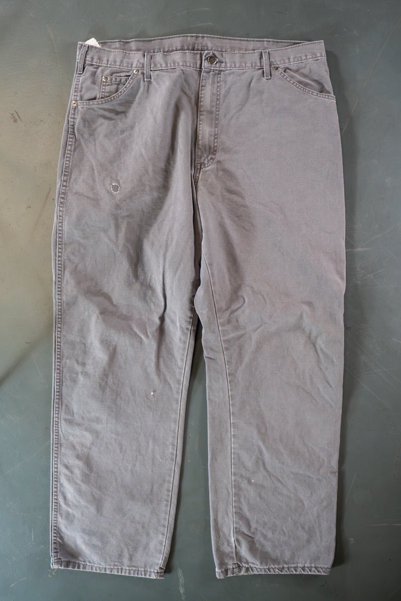 Dickies Vintage Carpenter Baggy Trousers– 90s Y2K - Grey - W40, L31