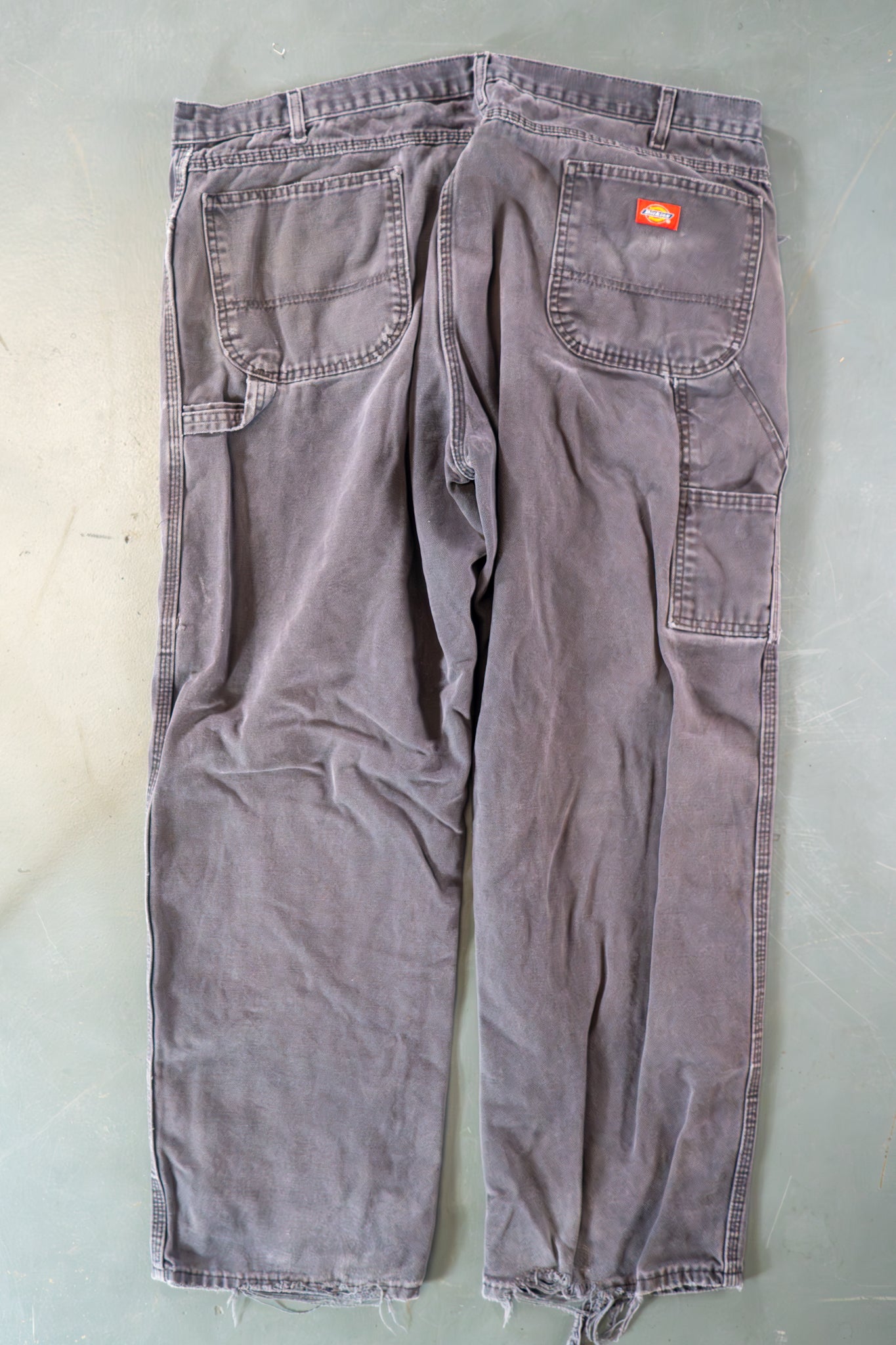 Dickies Vintage Carpenter Baggy Trousers– 90s Y2K - Grey - W40, L30