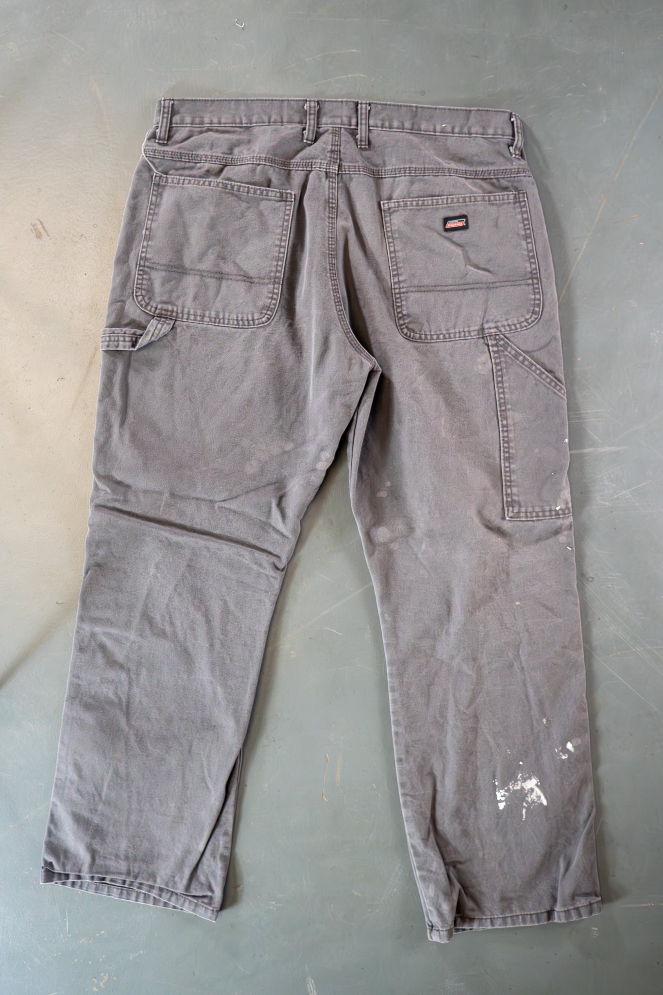 Dickies Vintage Carpenter Baggy Trousers– 90s Y2K - Grey - W34, L29