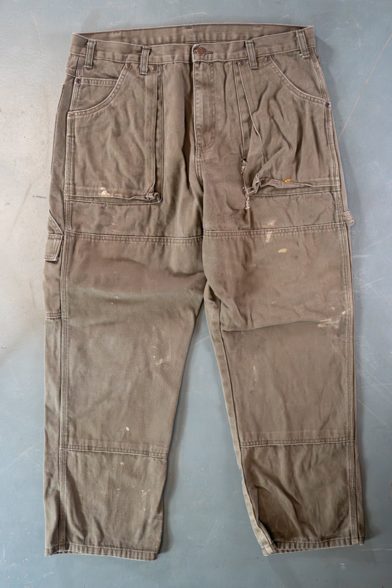 Dickies Vintage Carpenter Baggy Trousers– 90s Y2K - Brown - W36, L29