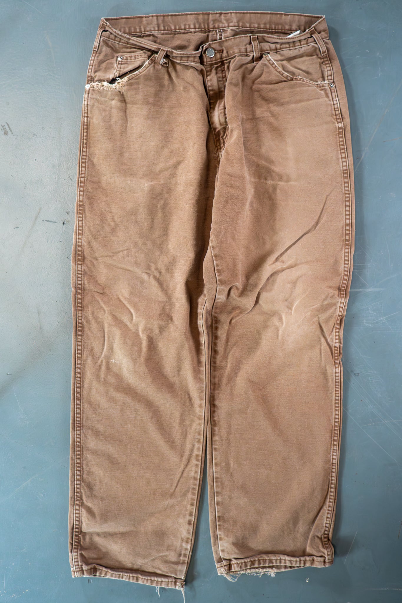 Dickies Vintage Carpenter Baggy Trousers– 90s Y2K - Brown - W32, L31