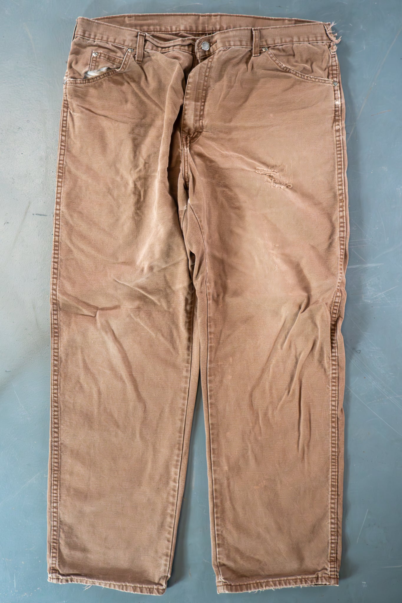 Dickies Vintage Carpenter Baggy Trousers– 90s Y2K - Brown - W38, L32