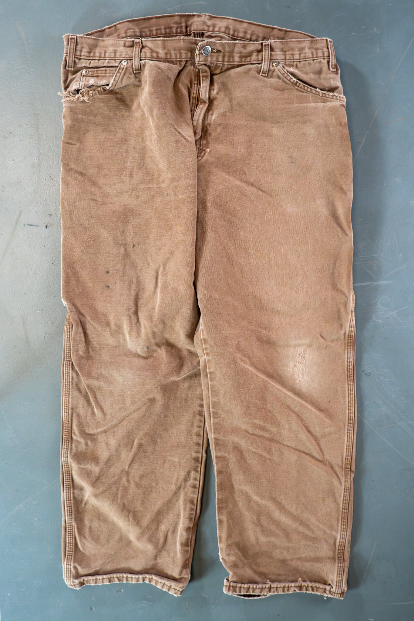 Dickies Vintage Carpenter Baggy Trousers– 90s Y2K - Brown - W38, L29