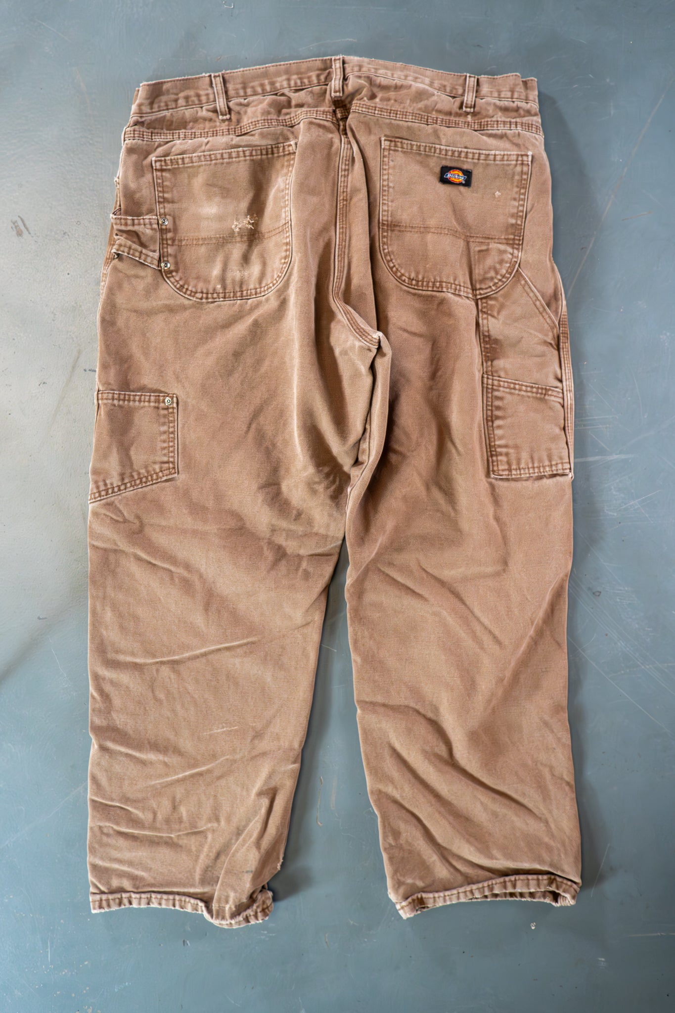Dickies Vintage Carpenter Baggy Trousers– 90s Y2K - Brown - W38, L29