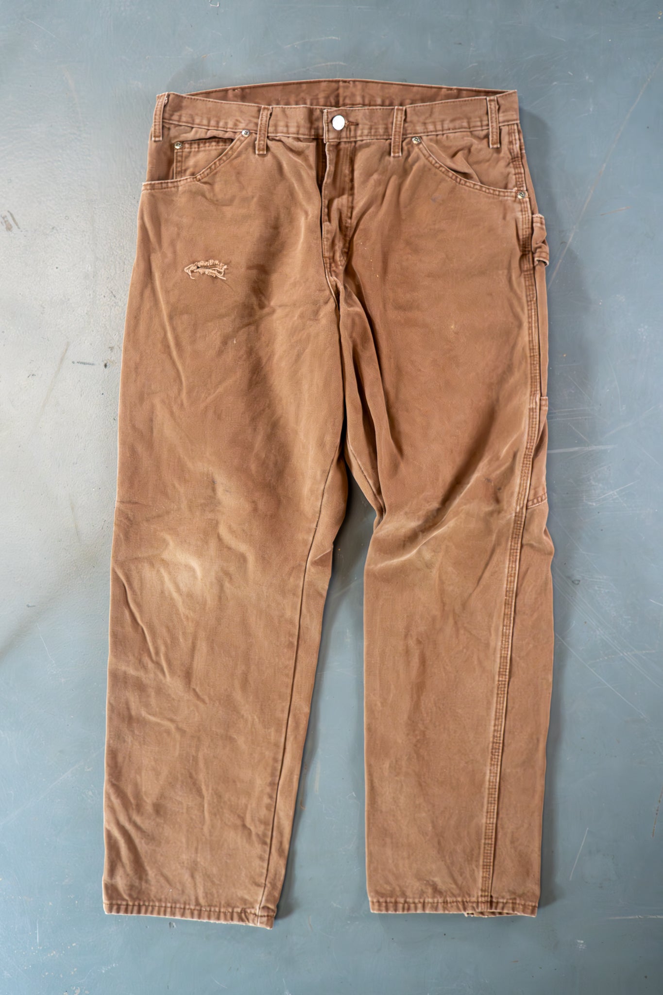 Dickies Vintage Carpenter Baggy Trousers– 90s Y2K - Brown - W34, L30