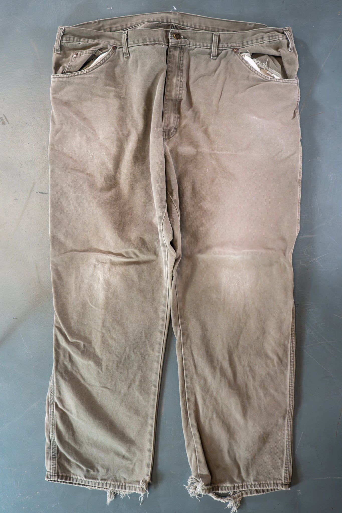 Dickies Vintage Carpenter Baggy Trousers– 90s Y2K - Brown - W44, L32